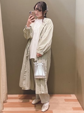 「SLURR（スラ―）のアイテム（モッズコート）」を使った、ﾕﾂﾞﾂﾞｷさん（レディース・157cm）の冬コーディネート