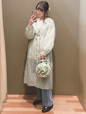 「SLURR（スラ―）のアイテム（モッズコート）」を使った、ﾕﾂﾞﾂﾞｷさん（レディース・157cm）の冬コーディネート