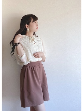 「SLURR（スラ―）のアイテム」を使った、ﾕﾂﾞﾂﾞｷさん（レディース・157cm）の春コーディネート