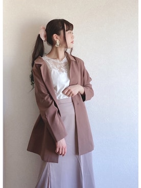 「SLURR（スラ―）のアイテム（ジャケット/アウター）」を使った、ﾕﾂﾞﾂﾞｷさん（レディース・157cm）の春コーディネート