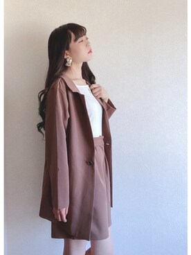「SLURR（スラ―）のアイテム（ジャケット/アウター）」を使った、ﾕﾂﾞﾂﾞｷさん（レディース・157cm）の春コーディネート