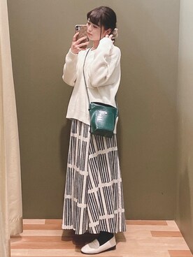 「SLURR（スラ―）のアイテム」を使った、ﾕﾂﾞﾂﾞｷさん（レディース・157cm）の春コーディネート