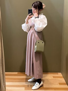 「SLURR（スラ―）のアイテム」を使った、ﾕﾂﾞﾂﾞｷさん（レディース・157cm）の春コーディネート