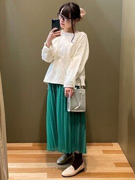 「SLURR（スラ―）のアイテム」を使った、ﾕﾂﾞﾂﾞｷさん（レディース・157cm）の春コーディネート