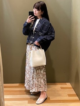 「Green　Parks（グリーンパークス）のアイテム（ノーカラージャケット）」を使った、ﾕﾂﾞﾂﾞｷさん（レディース・157cm）の春コーディネート