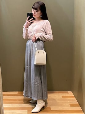 「SLURR（スラ―）のアイテム」を使った、ﾕﾂﾞﾂﾞｷさん（レディース・157cm）の春コーディネート