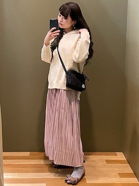 「Petit fleur（プチフルール）のアイテム」を使った、ﾕﾂﾞﾂﾞｷさん（レディース・157cm）の春コーディネート