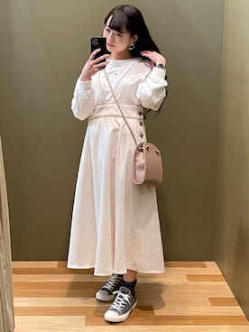 「SLURR（スラ―）のアイテム」を使った、ﾕﾂﾞﾂﾞｷさん（レディース・157cm）の春コーディネート