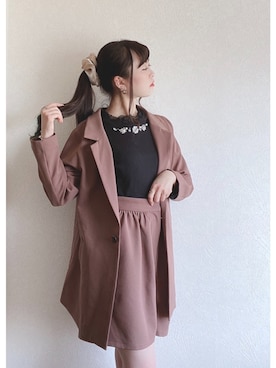 「SLURR（スラ―）のアイテム（ジャケット/アウター）」を使った、ﾕﾂﾞﾂﾞｷさん（レディース・157cm）の春コーディネート