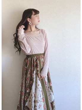 「SLURR（スラ―）のアイテム」を使った、ﾕﾂﾞﾂﾞｷさん（レディース・157cm）の春コーディネート