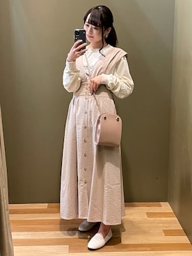 「SLURR（スラ―）のアイテム」を使った、ﾕﾂﾞﾂﾞｷさん（レディース・157cm）の春コーディネート