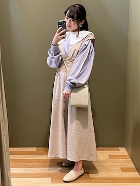 「SLURR（スラ―）のアイテム」を使った、ﾕﾂﾞﾂﾞｷさん（レディース・157cm）の春コーディネート