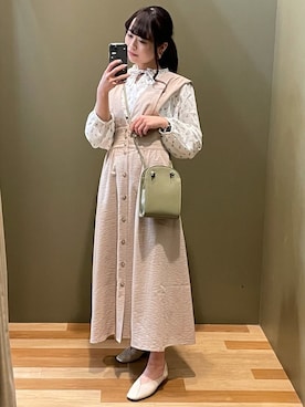 「SLURR（スラ―）のアイテム」を使った、ﾕﾂﾞﾂﾞｷさん（レディース・157cm）の春コーディネート