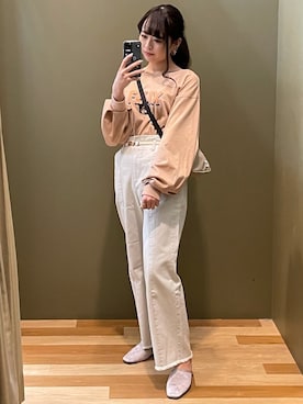 「SLURR（スラ―）のアイテム」を使った、ﾕﾂﾞﾂﾞｷさん（レディース・157cm）の春コーディネート