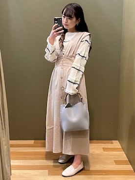 「SLURR（スラ―）のアイテム」を使った、ﾕﾂﾞﾂﾞｷさん（レディース・157cm）の春コーディネート