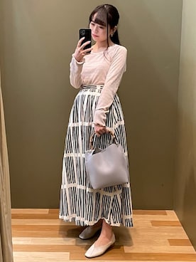 「SLURR（スラ―）のアイテム」を使った、ﾕﾂﾞﾂﾞｷさん（レディース・157cm）の春コーディネート