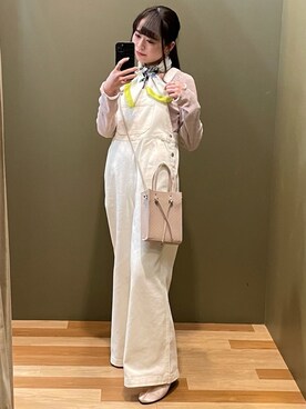 「Green　Parks（グリーンパークス）のアイテム（オールインワン・サロペット）」を使った、ﾕﾂﾞﾂﾞｷさん（レディース・157cm）の春コーディネート