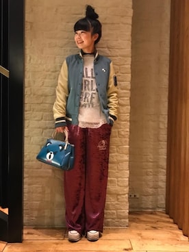 「hystericglamour」｜「アイテム（スタジャン）」を使った、fukuchanさん（レディース・154cm）の秋コーディネート