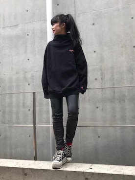 「タートル」｜「アイテム（スウェット）」を使った、fukuchanさん（レディース・154cm）の秋コーディネート