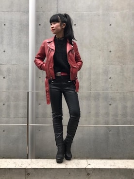 fukuchanさん(レディース・154cm)の冬コーディネート