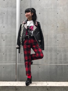 「ビッグサイズコーデ」｜「アイテム（ワンピース/ドレス）」を使った、fukuchanさん（レディース・154cm）の冬コーディネート