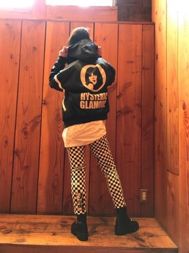 「チェッカーフラッグ祭り」｜fukuchanさん（レディース・154cm）の夏コーディネート