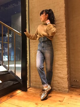 「タートル」｜「アイテム（アナログ腕時計）」を使った、fukuchanさん（レディース・154cm）の秋コーディネート