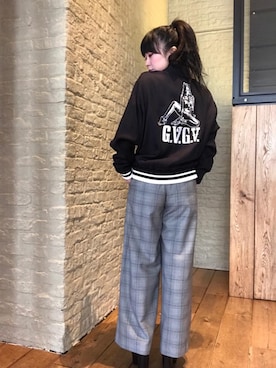 「タートル」｜「アイテム（ブルゾン）」を使った、fukuchanさん（レディース・154cm）の冬コーディネート