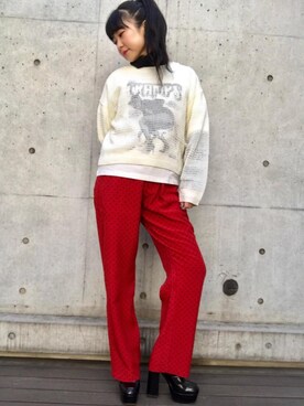 「春メイク」｜fukuchanさん（レディース・154cm）の冬コーディネート
