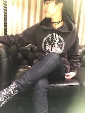 「デニムブーツ」｜fukuchanさん（レディース・154cm）の冬コーディネート