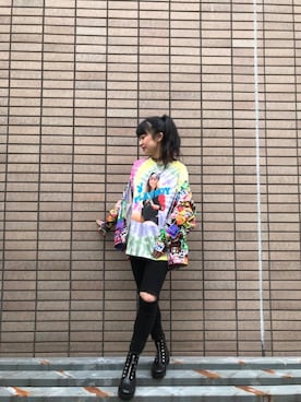 「アイテム（チャーム）」を使った、fukuchanさん（レディース・154cm）の冬コーディネート