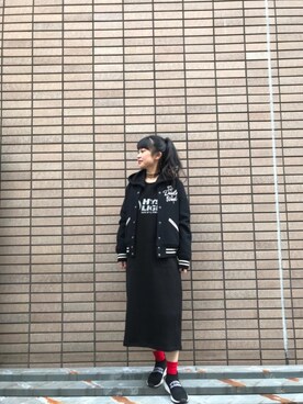 「パーカーワンピ」｜fukuchanさん（レディース・154cm）の冬コーディネート