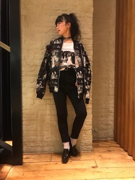 「アイテム（チャーム）」を使った、fukuchanさん（レディース・154cm）の冬コーディネート