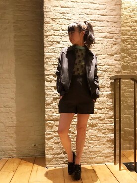 「アイテム（チャーム）」を使った、fukuchanさん（レディース・154cm）の春コーディネート