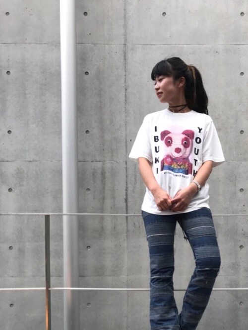 fukuchan使用「HYSTERIC GLAMOUR（IBUKI YOUTH SAFTY PANDA Tシャツ）」的時尚穿搭