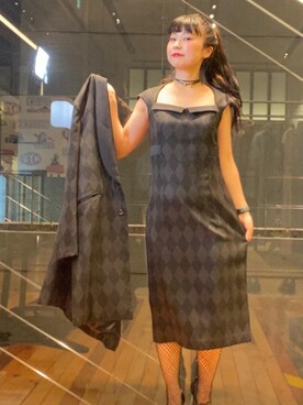 「ロングジャケット」｜「アイテム（アクセサリー）」を使った、fukuchanさん（レディース・154cm）の秋コーディネート