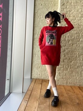 「スエット」｜「アイテム（ワンピース/ドレス）」を使った、fukuchanさん（レディース・154cm）の冬コーディネート