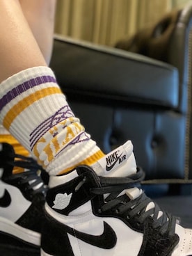 「アイテム（ソックス/靴下、グリーン系）」を使った、fukuchanさん（レディース・154cm）の冬コーディネート