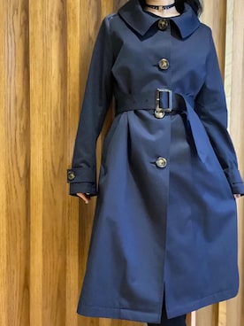 「HYSTERIC GLAMOUR（ヒステリックグラマー）のアイテム（ステンカラーコート）」を使った、fukuchanさん（レディース・154cm）の冬コーディネート
