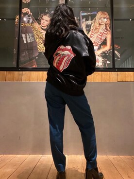 「ブルゾン」｜「アイテム（スカジャン）」を使った、fukuchanさん（レディース・154cm）の春コーディネート