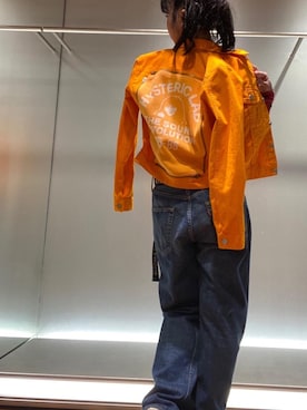 「ジージャン」｜「アイテム（その他アウター）」を使った、fukuchanさん（レディース・154cm）の春コーディネート