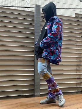「タイダイ」｜「アイテム（ジャケット/アウター）」を使った、fukuchanさん（レディース・154cm）の春コーディネート