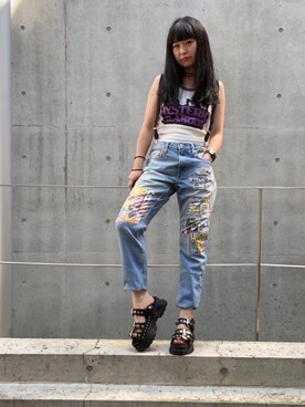 v*v様 美品⚫2020SS⚫ヒステリックグラマーコラージュパッチリメイクデニム HYSTERIC GLAMOUR コラージュパッチリメイクテーパードデニムパンツ