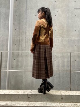 「キュロット」｜「アイテム（ブルゾン）」を使った、fukuchanさん（レディース・154cm）の秋コーディネート