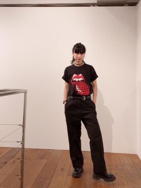 「ロックコーデ」｜「アイテム（その他シューズ）」を使った、fukuchanさん（レディース・154cm）の夏コーディネート
