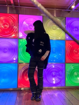 「でにむ」｜「アイテム（MA-1）」を使った、fukuchanさん（レディース・154cm）の秋コーディネート