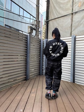 「らふこーで」｜「アイテム（MA-1）」を使った、fukuchanさん（レディース・154cm）の冬コーディネート