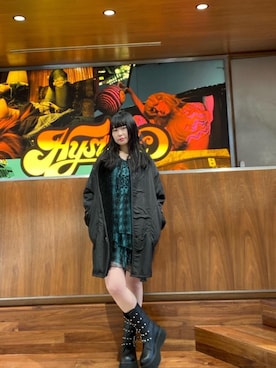 「らふこーで」｜「アイテム（ノーカラーコート）」を使った、fukuchanさん（レディース・154cm）の冬コーディネート