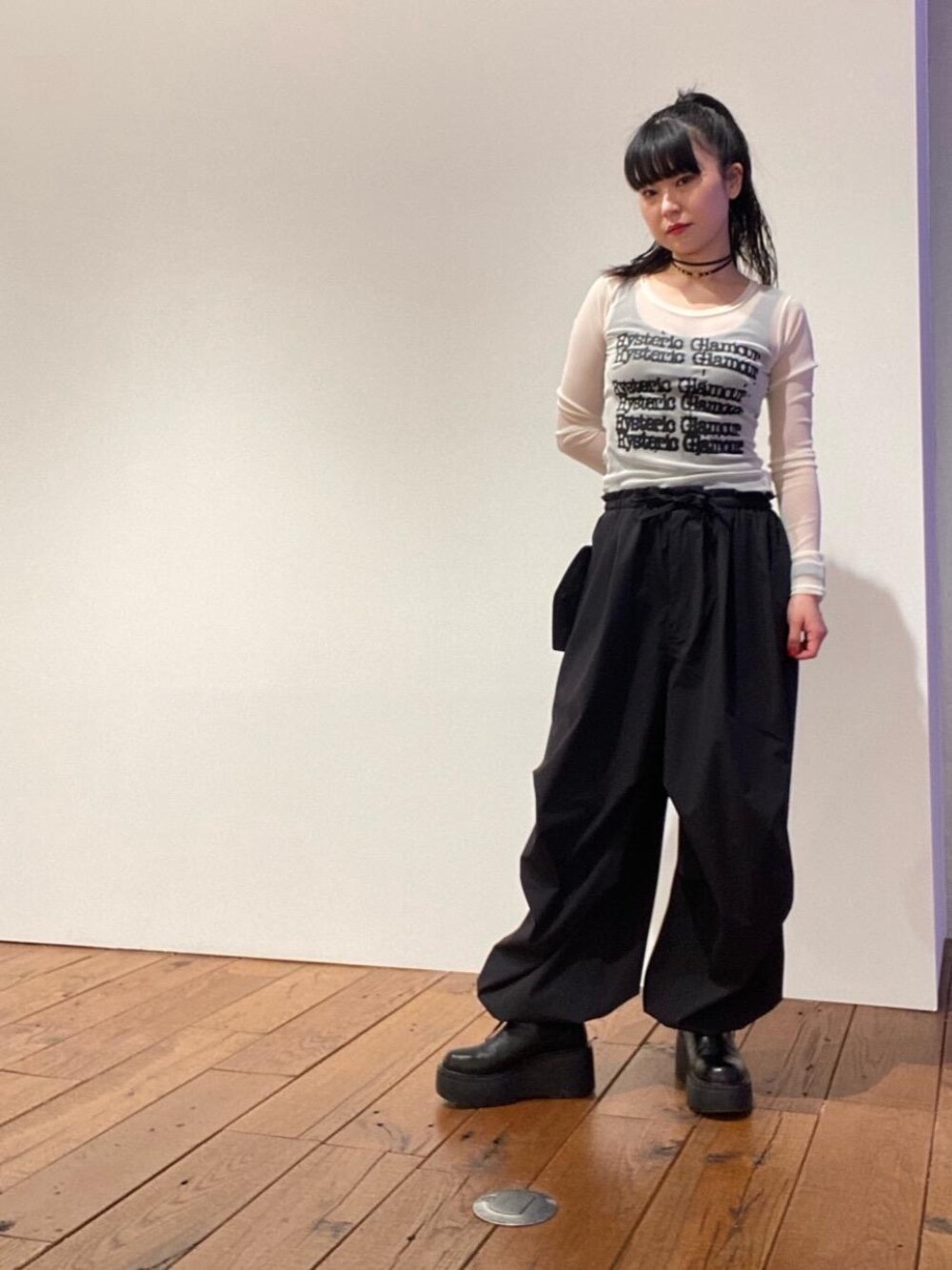 【雰囲気抜群❗️】00's HYSTERIC GLAMOUR 総柄 黒 チビT 雰囲気抜群❗️】00's HYSTERIC GLAMOUR 総柄 チビT