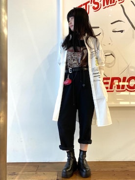 「らふこーで」｜「アイテム（シャツワンピース）」を使った、fukuchanさん（レディース・154cm）の夏コーディネート